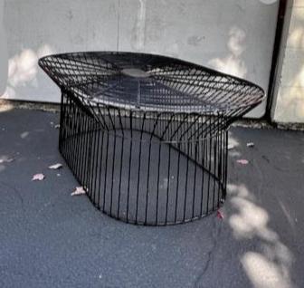 Oval Black Metal Wire Indoor Outdoor Coffee Table JG264-2