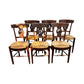 Set of 6 Napoleonic Style Hand Carved Rush Seat Dining Chairs JG264-6