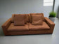 Restoration Hardware Down Filled Brown Italian Leather Sofa BC267-2