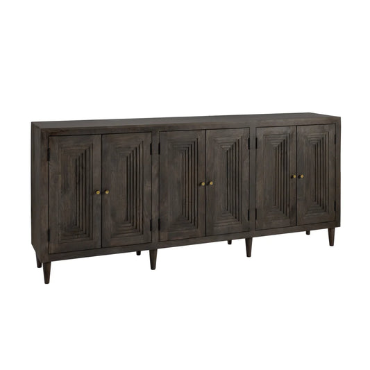 Crestview Collection Highland Park Dark Brown Mango Wood Sideboard Media Credenza Buffet FFE-1188