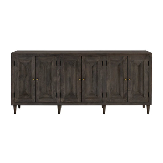 Crestview Collection Highland Park Dark Brown Mango Wood Sideboard Media Credenza Buffet FFE-1188