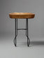 Wood Bar Stool w/Black Metal Base RN268-3