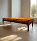 Hopper Slatted Daybed Bench w/Velvet Apricot Cushion RN268-6