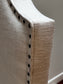 Crate & Barrell Linen Queen Headboard w/Nailhead Trim MF269-1