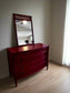 Antique Red Painted Mahogany Dresser w/Mirror MF269-8