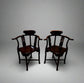 Pair of 2 Carved Asian Chinese Rosewood Corner Chairs MF269-15