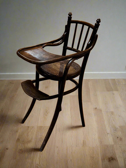 Early 20th Century French Cane Baby High Chair a MF269-16