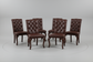 Set of 6 BrownLeather Tufted back Chairs PD138-9
