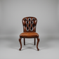 Set of 6 BrownLeather Tufted back Chairs PD138-9