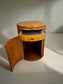 Set of 2 John Saladino Italian Round Burled Wood Side Tables BG273-14