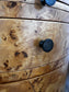 Set of 2 John Saladino Italian Round Burled Wood Side Tables BG273-14