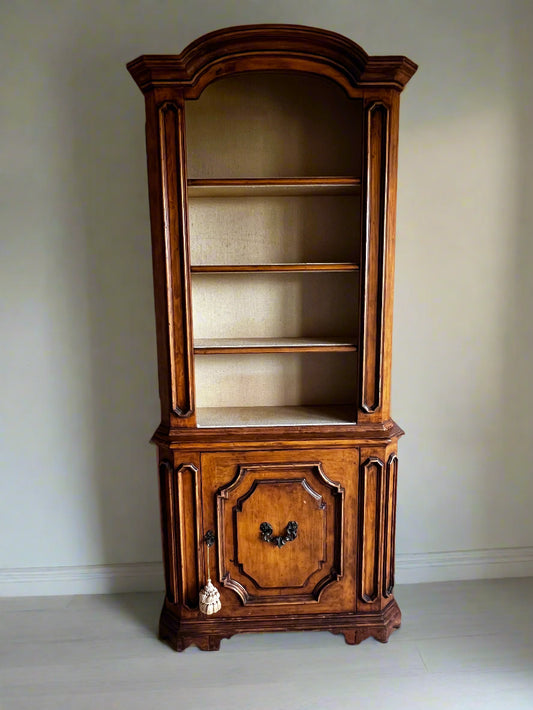Antique Linen Lined Bookcase Cabinet BG273-15