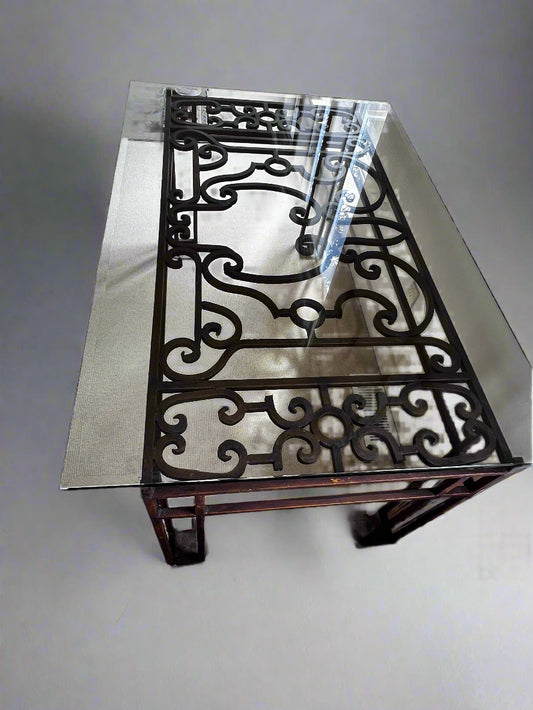 Scroll Iron Table w/Glass Top BG273-18