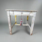 Antique Yellow Side Table w/Single Drawer and Stretcher Base  BG273-19