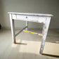 Antique Yellow Side Table w/Single Drawer and Stretcher Base  BG273-19