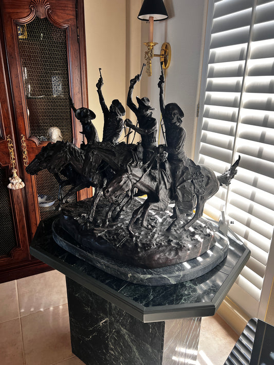 Frederic Remington "Coming through the Rye" Bronze Sculpture  BG273-34