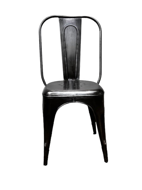 Set of 4 Metal City Home Black Bistro Chairs  LF172-7