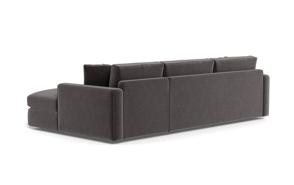 Interior Define James 3-Seat Chaise Sectional Right Side Cosmic Gray Upholstery FFE258-289