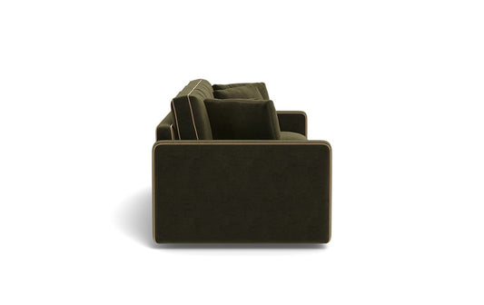 Interior Define James 3-Seat Sofa Couch Sage Green w Contrast Piping FFE258-349