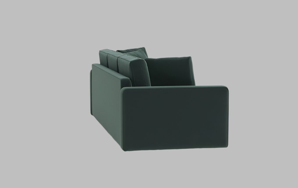 Interior Define James 3-Seat Essex (Dark Teal) Upholstered Sofa FFE258-223