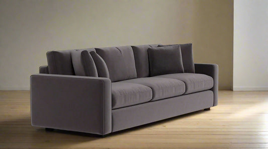 Interior Define James 3-Seat Sofa in Cosmic Gray Upholstery FFE258-225