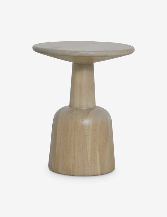 Pair (2) Lulu and Georgia Jimi Round Oak Minimalist Side Table FFE-1034