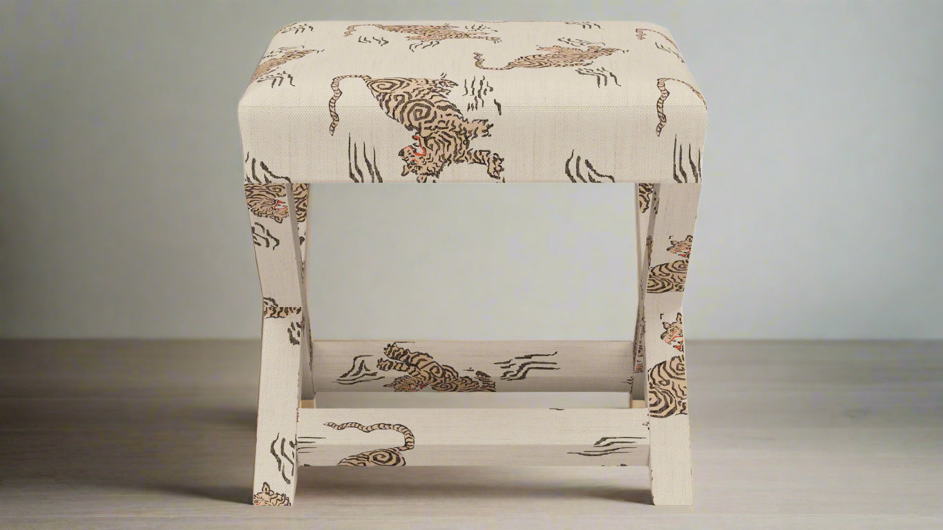 The Inside X Bench | Canvas Tigresse Upholstery Animal Print FFE258-420