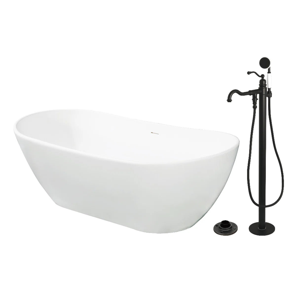Free Standing White Solid Bathtub 71" FFE-1230