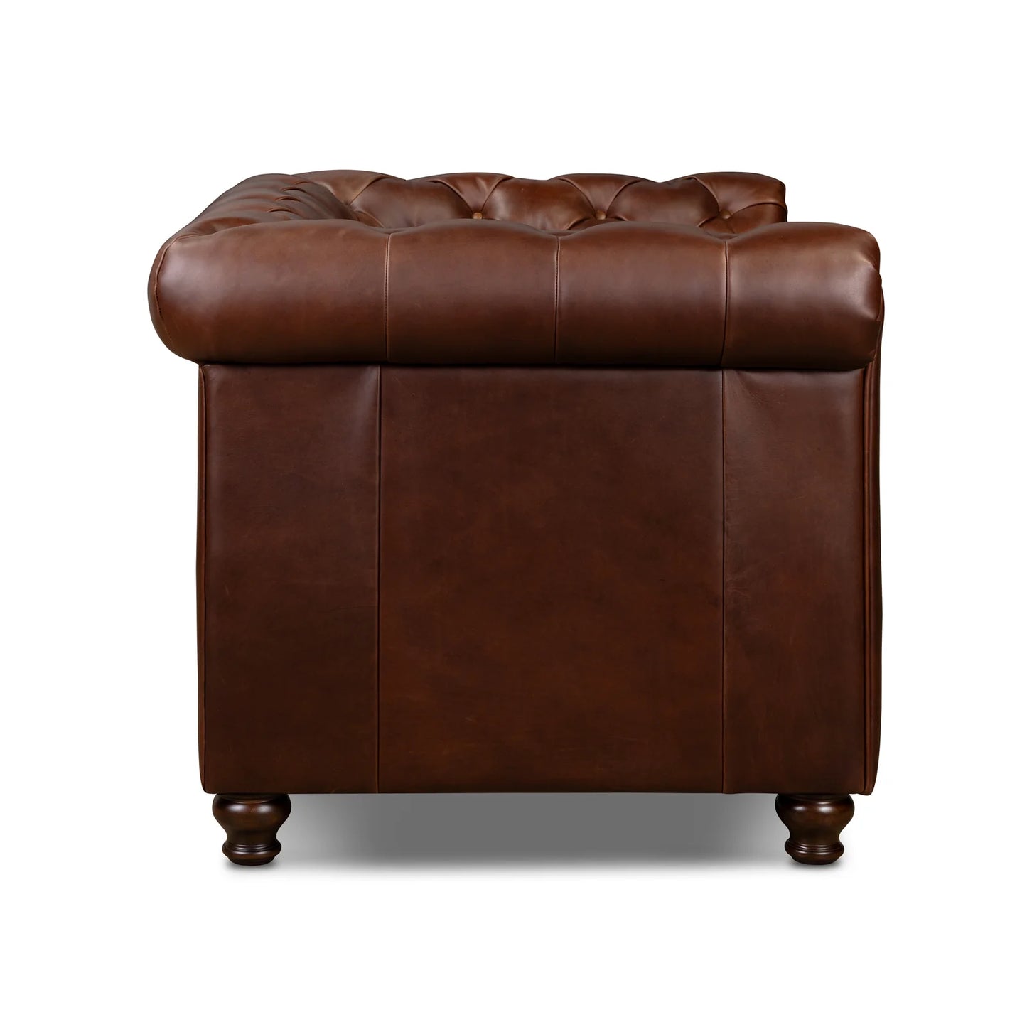 Poly & Bark Lyon Lounge Chair Oscuro Brown Tufted Back FFE-1384
