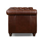 Poly & Bark Lyon Lounge Chair Oscuro Brown Tufted Back FFE-1384
