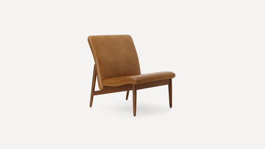 Burrow Gimlet Mid Century Style Chair Camel - Top Grain Leather (3 available) FFE-1296