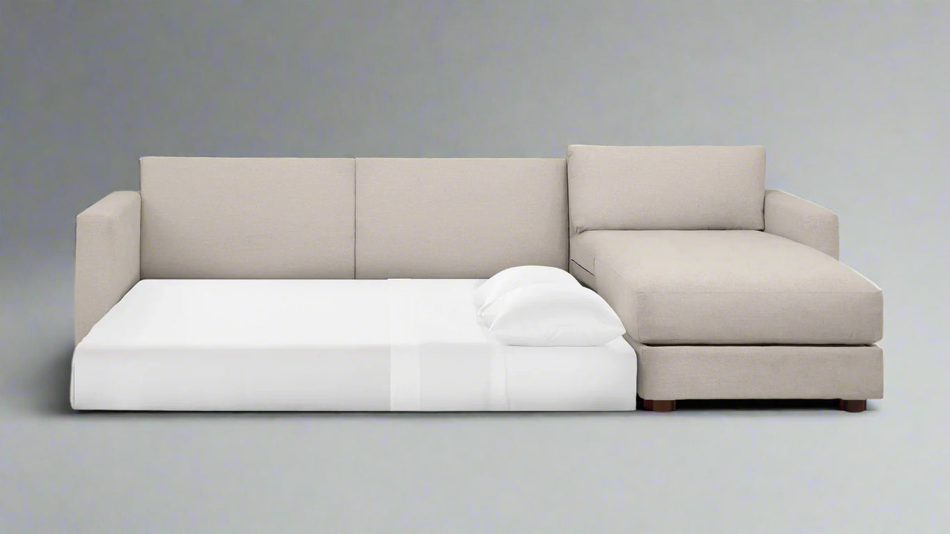 Burrow Span Sleeper Storage Sectional, Georgia Clay/Walnut FFW-814
