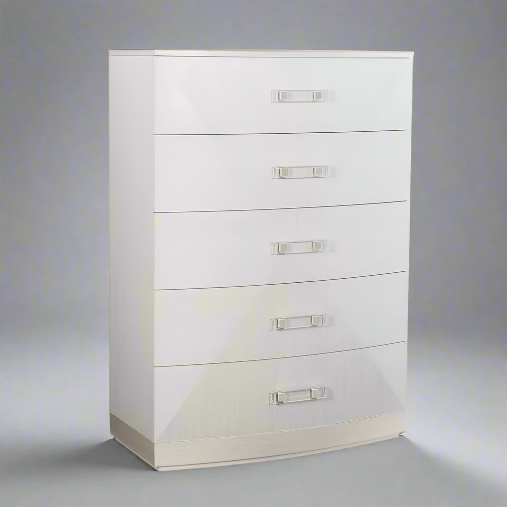 Bernhardt Lucille Modern Classic White Grey Wood Tall Tallboy Chest Dr – GoodbyHello LLC Bernhardt Lucille Modern Classic White Grey Wood Tall Tallboy Chest Dr – GoodbyHello LLC