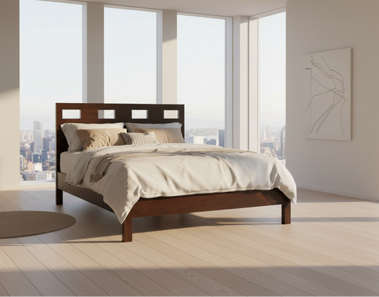 Modus Riva Queen-size Platform Storage Bed in Chocolate Brown 2 FFE-1512