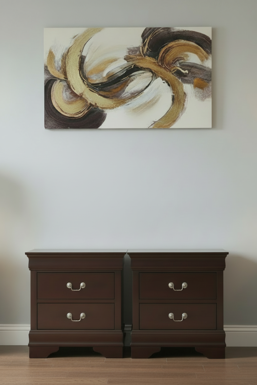 Louis Philippe 2-Drawer Nightstand FFE-1226
