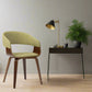 Lowell Bentwood Chair w/Light Wood in Acid Green Linen Look Fabric FFW258-608