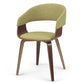 Lowell Bentwood Chair w/Light Wood in Acid Green Linen Look Fabric FFW258-608