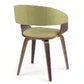 Lowell Bentwood Chair w/Light Wood in Acid Green Linen Look Fabric FFW258-608