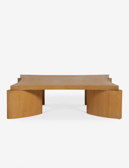 Lu Oak Contemporary Square Coffee Table by Eny Lee Parker FFE258-16