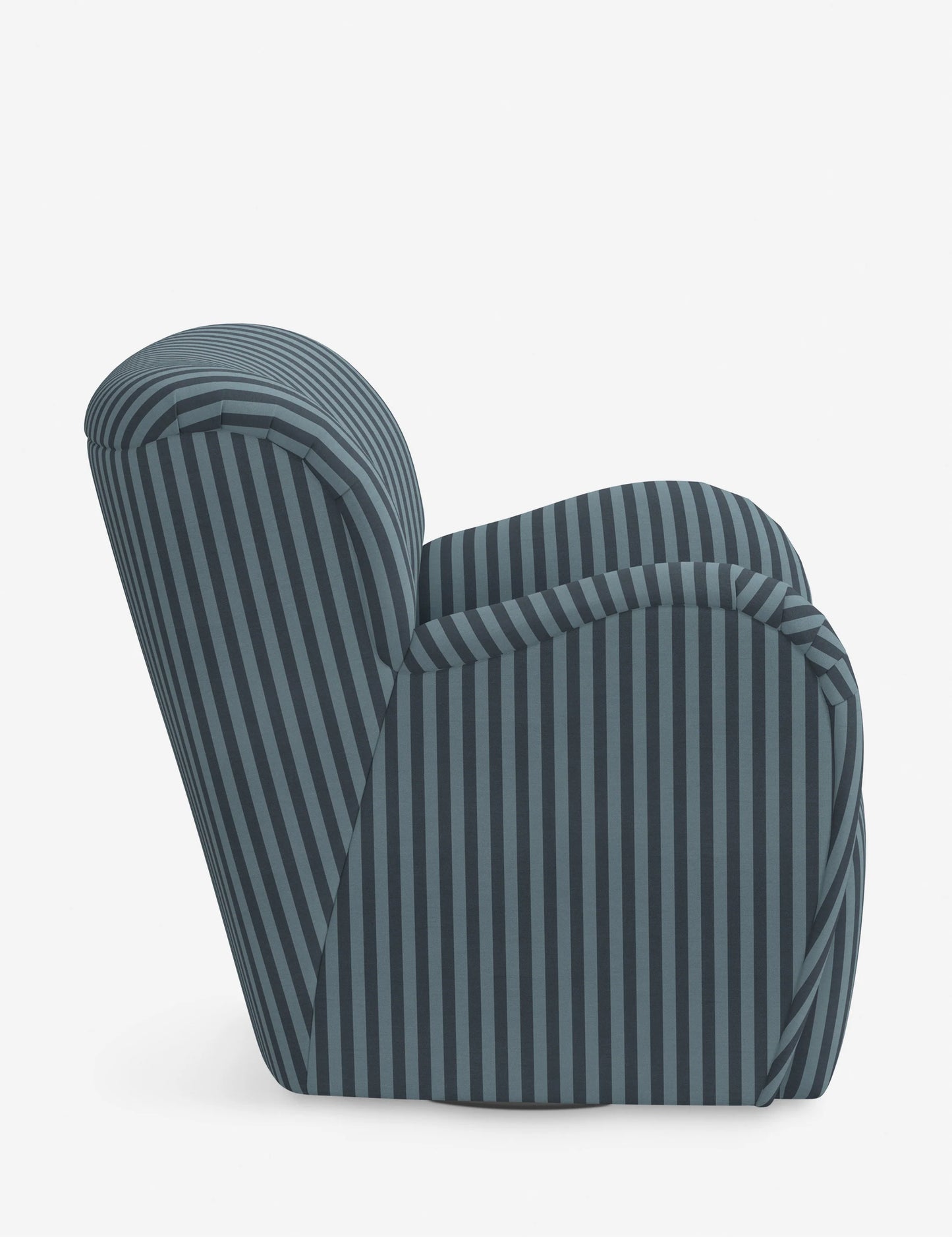 Lulu & Georgia Blue Tonal Stripe Baird Swivel Chair FFE-1398