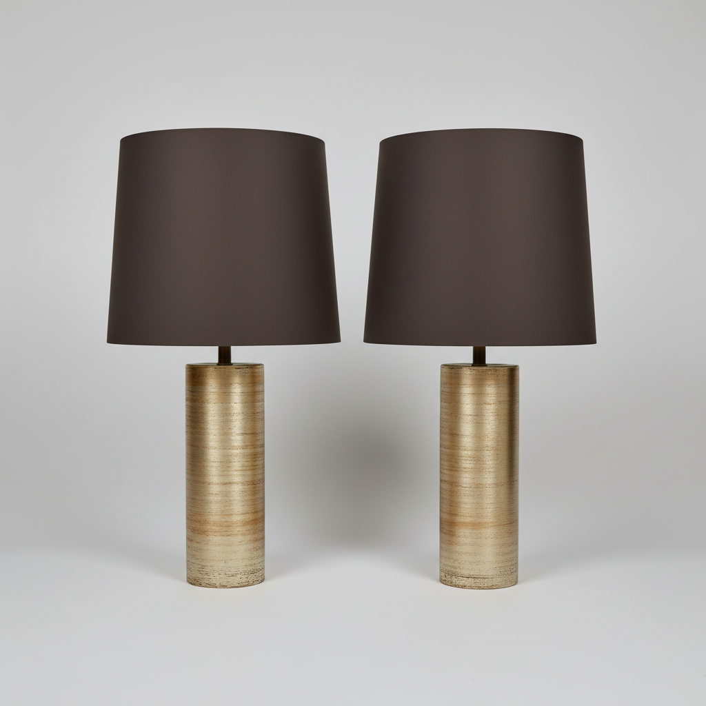 Set of 2 Mitchell Gold + Bob Williams Mila Cylindrical Lamps EJ276-9