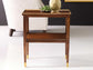 Modern History Home Spencer Gold Rimmed Night Stand End Accent Table FFE-1571