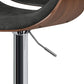 Marana 33" Bentwood Adj Swivel Bar Stool in Distressed Grey Leather FFW-1083