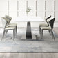 Oren Ellis Modern Sintered Stone Dining Table w Pedestal Base FFE-1174