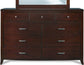 Modus Brighton Nine Drawer Dresser Chest In Cinnamon FFE-1477