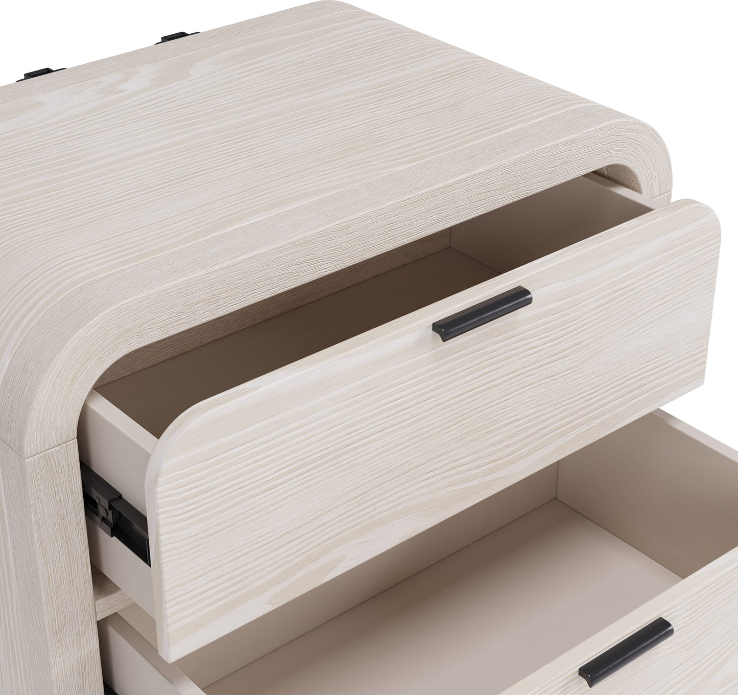 Modus  Drake Two Drawer USB-Charging Nightstand in Sugar FFE-1498