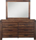 Modus Meadow Six Drawer Solid Wood Dresser in Brick Brown 2 FFE-1496