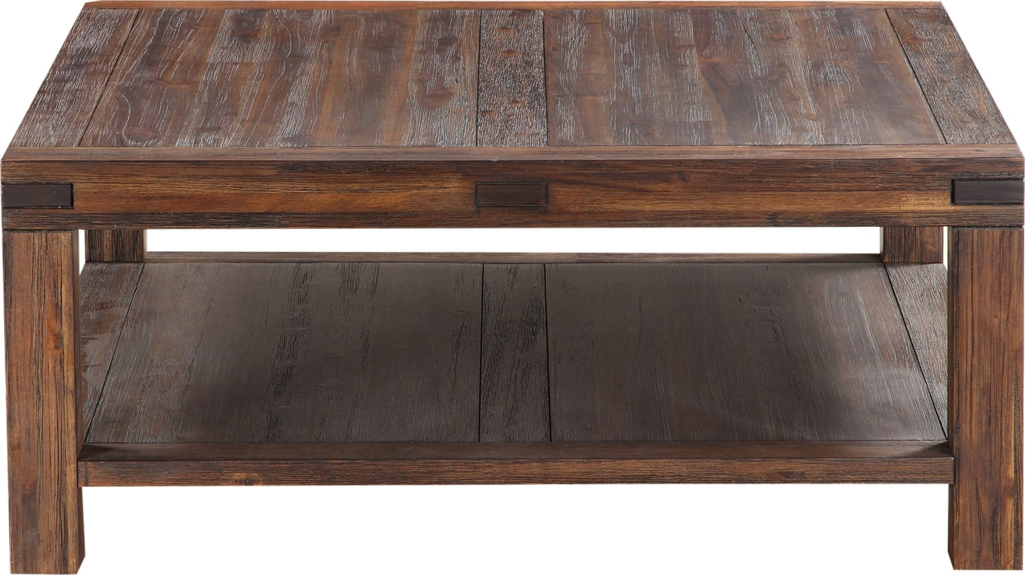Modus Meadow Solid Wood Square Coffee Table in Brick Brown FFE-1495