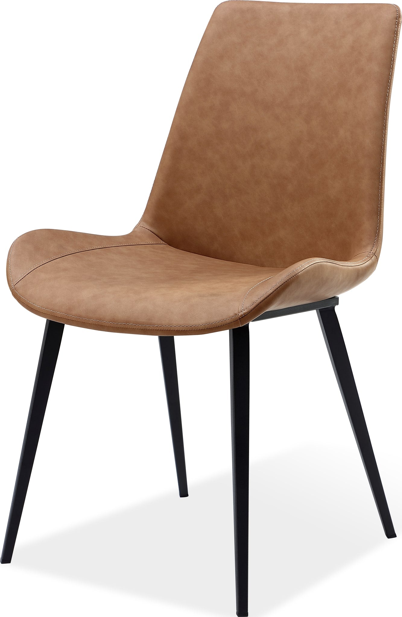 Modus Pair (2) Nicoya Upholstered Dining Chair in Buckskin Synthetic Leather & Black 6 FFE-1478