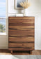 Modus Ocean Five Drawer Solid Wood Dresser Chest in Natural Sengon FFE-1483